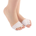 1 Pair of Soft Gel Sports & Comfort Insoles Silicone Honeycomb Forefoot Pad with Five-hole Toe Separator Metatarsal Pad