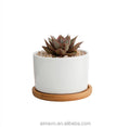 Custom Funny Succulent Pots Small Ceramic Planters for Indoor Plants 4 Pack 3.2 Inch DIY Flower Pot for Office Home Decor