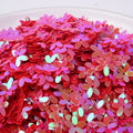 Lan Guang Wholesale Eco-Friendly PVC Colorful Five Leaf Flower Shape Nail Sequins Diy Accessories Clothing Decor Holes