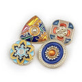Fashion Gold Tone Irregular Shape Enamel Buttons With Sewing Shank Zinc Alloy Buttons for Coat