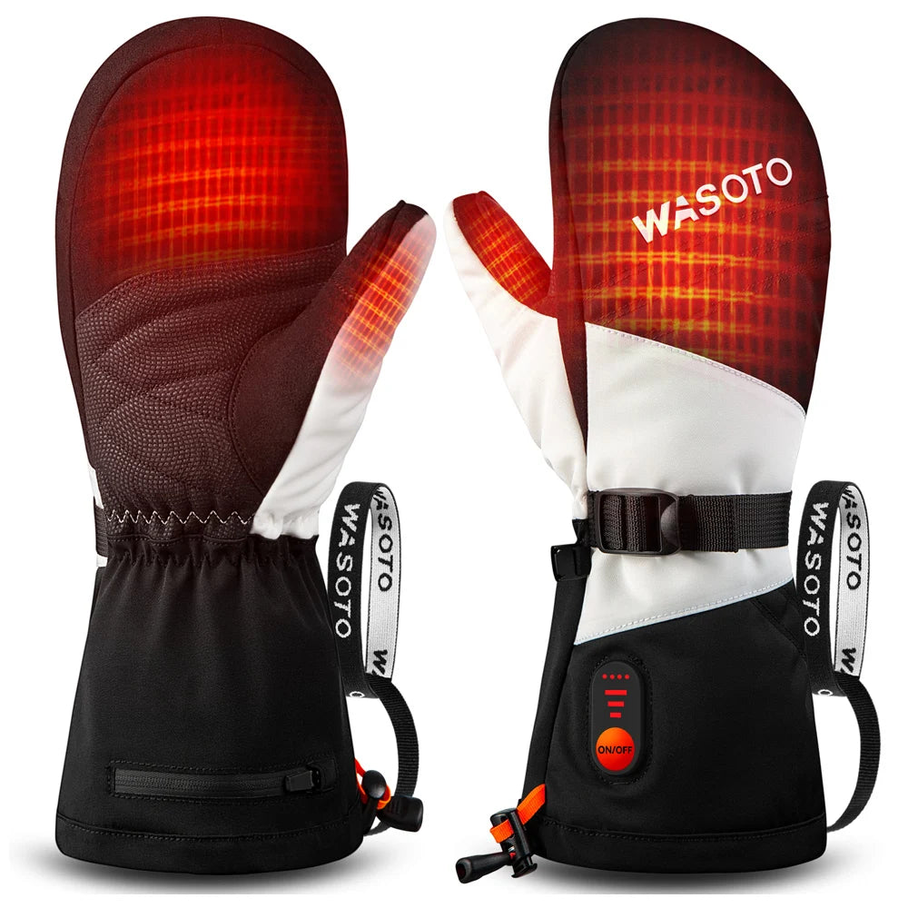 2023 Trending Winter Thermal Lithium Battery Heated Mittens Smart USB Waterproof 40-60C Men's Gloves Made of Durable Polyester