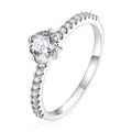 Factory 925 Sterling Silver Simple Zircon Ring for Women Engagement Anniversary Wedding Luxury Fine Jewelry Size 6-8 BSR303