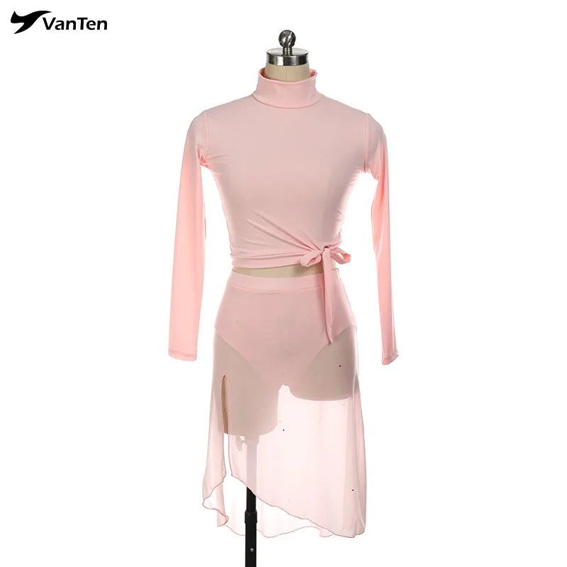 Figure Skating Dress Pole Dance Clothing Girls Latin Dance Costume Skater Dresses Competition Skating Dance Costumes