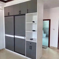 Hot-Selling Sliding Wardrobe Sleek Anti-Rust Space-Efficient for Dorms and Small Rooms