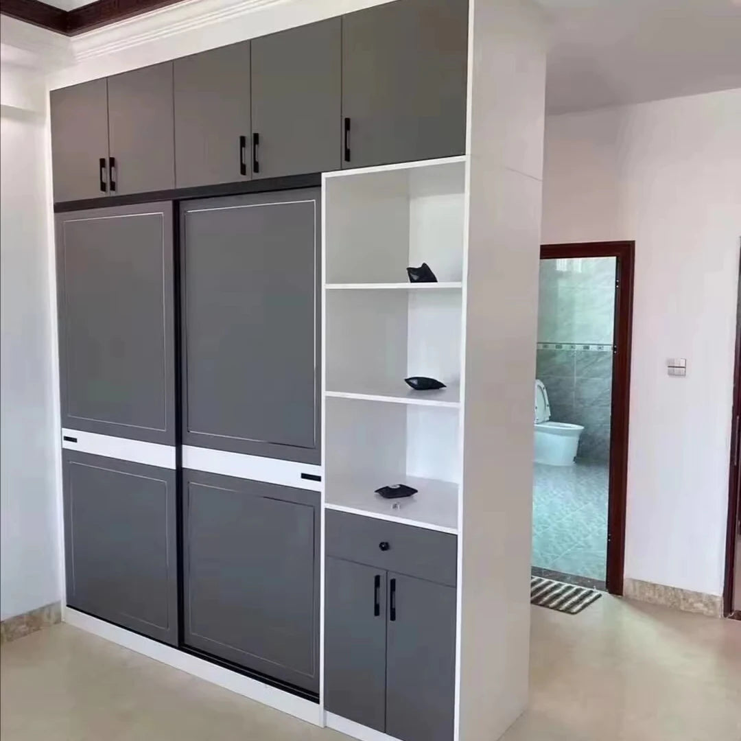 Hot-Selling Sliding Wardrobe Sleek Anti-Rust Space-Efficient for Dorms and Small Rooms