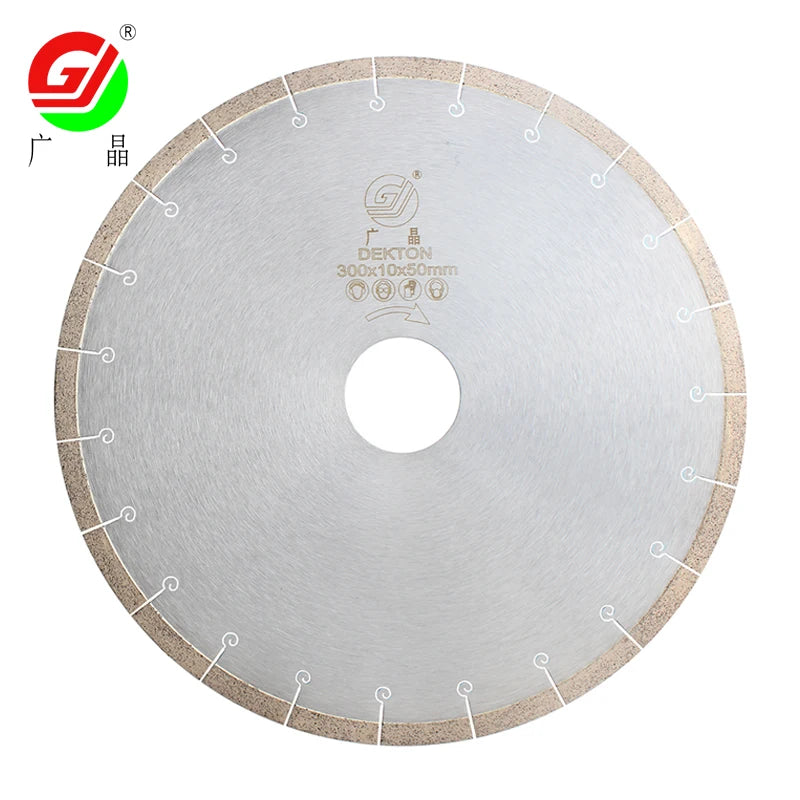 Factory Direct J Type 12 Inch 300mm Dekton Blade Wet Diamond Cutting Saw Blade Ceramic Granite Marble Cutting Tool