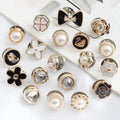 40 Hats Clothes Suit Shirt Accessories Round Lapel Pins Brooch Cover up No Sew Pearl Enamel Safety Pins Button Brooches