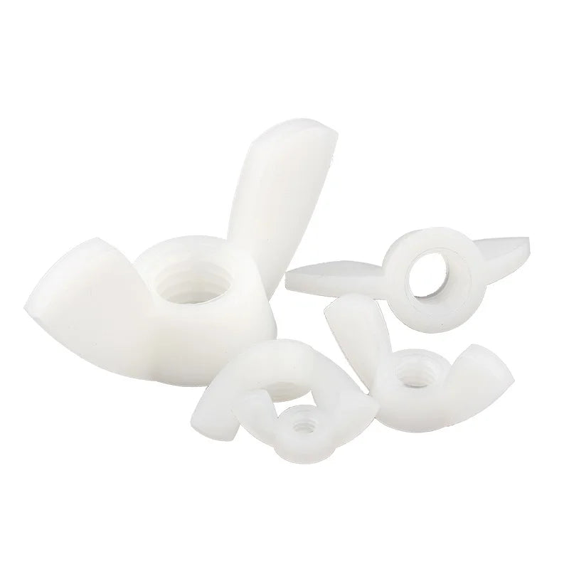 DIN315 M5 Hand Tighten Nylon Plastic Wing Butterfly Nut for Mining and Healthcare Applications with Passivated Finish