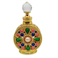 12ml Embossed Luxury Dropper Bottle Short Dropper Bottle 6ml Gold Octagon Roll on Essential Attar Oud Oil Glass Bottle