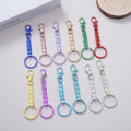 Cross Border Stainless Steel Italian Module Keychain Bracelet Removable Titanium Steel DIY Fashion Charm for Men and Women