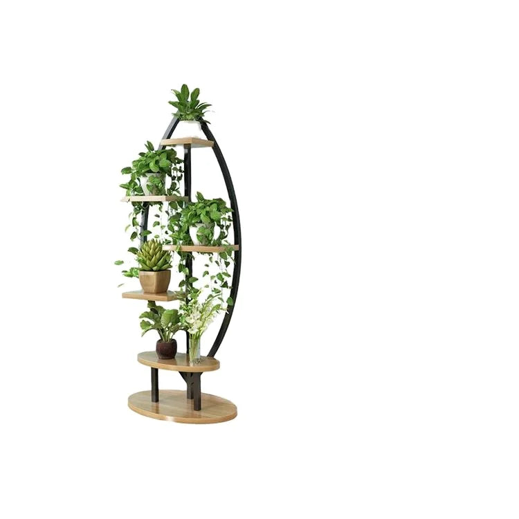 AILICHEN Factory Direct Home Living Room New Oval Flower Stand Multi-Layer Rack Cartoon Design Garden Flower Pot Kit for Floor