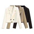 S-3XL Korean Spring and Autumn Large Women's Wear High End Suit Jacket Fashionable Short Suit Top