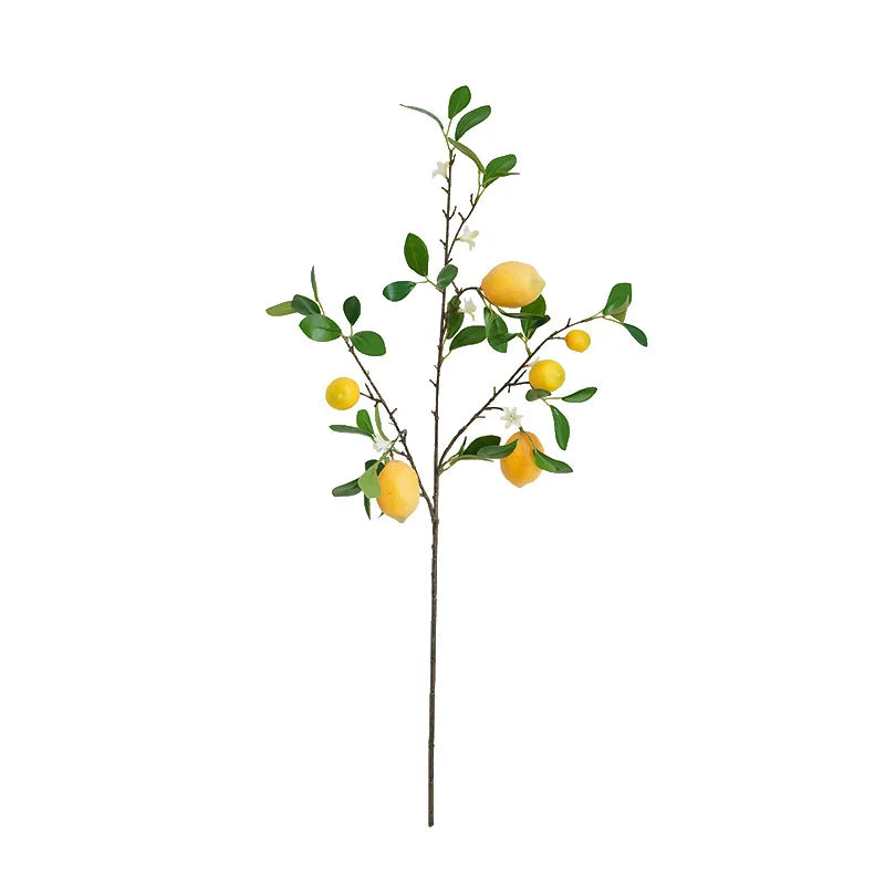 Simulation of Lemon Branches Small Fresh Home Hotel Decoration Flower Arrangement Ornaments Simulation Lemon Fruit.