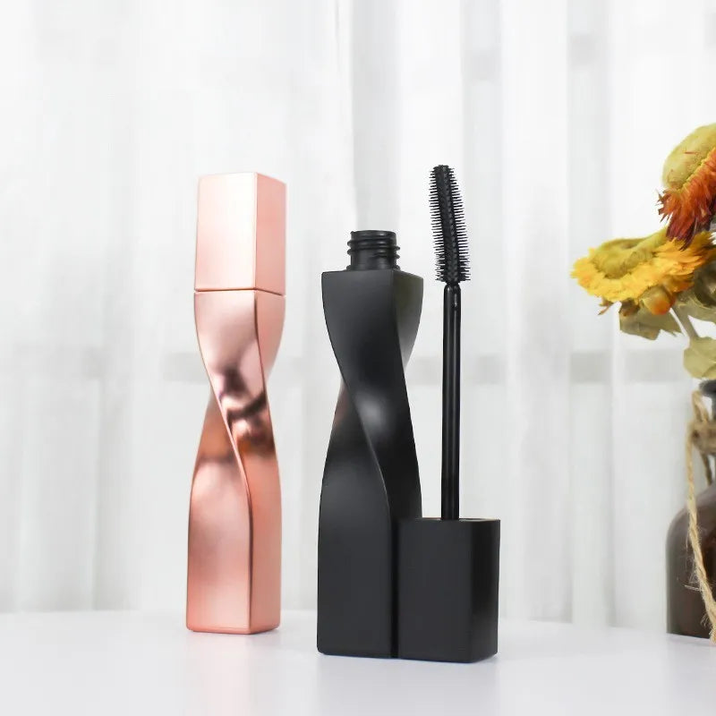 Luxurious 15ml Gold Black Spin Bottle Empty Mascara Wand Tubewith Plastic Brush Eye Liner Container Eyelash Tubes Cosmetic