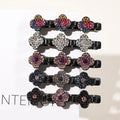 IN STOCK Hot Selling Sparkling Crystal Stone Braided Hair Clips Wholesale Plastic Broken Hair Duckbill Clip Hair Accessories