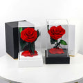 2021 New Arrival Etrernal Roses Bouquets Real Preserved Roses in Acrylic Flower Boxes