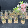 Wholesale Small Size Gemstone Little Jars Metal Specimen Bottle Crystals Bismuth Glass Bottle