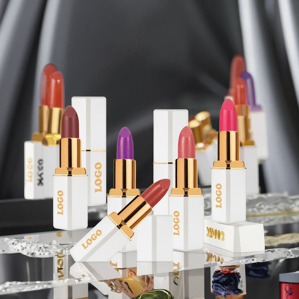 Wholesale New Long Lasting Moisturizing Lipstick Custom Private Label Waterproof White Tube Matte Lipstick