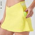 SHINBENE Lightweight V Cut Waist Athletic Skirts & Skorts with Built-in Shorts (Spandex/Polyester) for Women