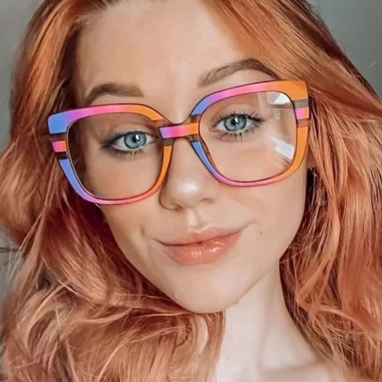 05165 Elegant Square 2023 New Anti-blue Light Optical Frames Eyeglasses Transparent Womens Eyewear Lady's Sunglasses