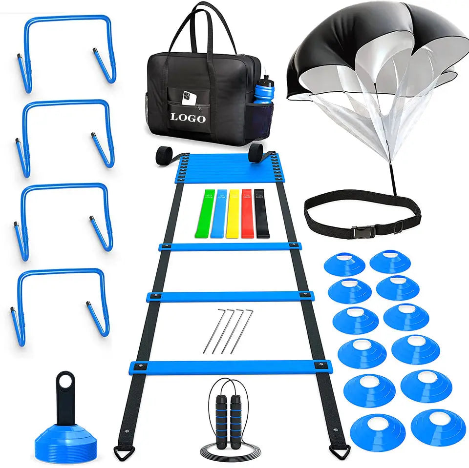 Wholesale Durable Eco-friendly Gym Workout Speed Agility Training Set Kit Cones Ladder Fitness Equipment Carry Bag for Outdoor