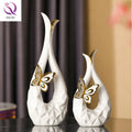 High Quality Home Living Room Wine Cabinet Unique White Luxury Creative Modern Home Decor Ceramic Vase for Home Decoration