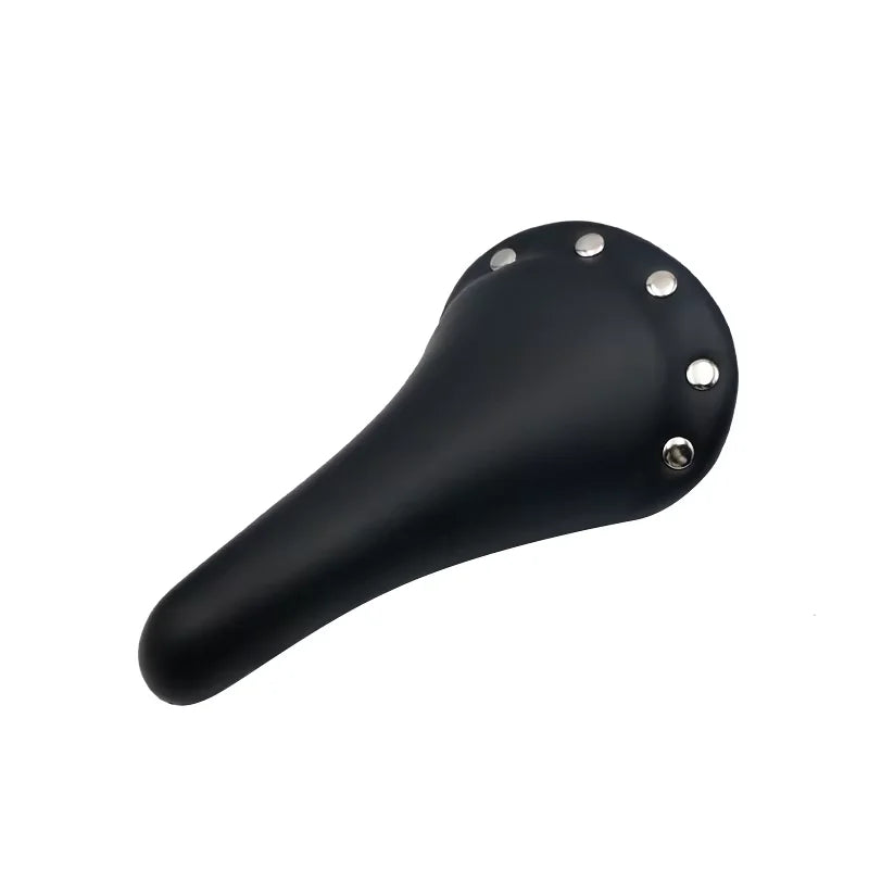RIDERACE Road Bike Fixed Gear Saddle PU Leather Vintage Rivets Front Cushion Comfortable Antishock Seat Mat Cycling Accessories