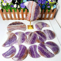 Wholesale Crystal Crafts Natural Crystal Moon Shape Healing Energy Amethyst Agate Quartz Moons for Gifts