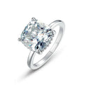 S925 Cushion Cut Moissanite Ring VVS Hidden Halo Solitaire Engagement Ring Minimalist Promise Wedding Ring for Women MegaBDM