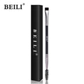 BEILI Fashion Style Dual End Flat Eyebrow Spoolie Eyelash Brush Eyebrow Brush Thin Custom Logo Single Makeup Brush