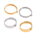 Stainless Steel Adjustable Ring Hole Jump Ring Jewelry Making Loop Connector DIY Flat Base Material Model D2341/D2343