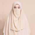 High Quality Muslim Women Face Cover Fashion Saudi Black Face Mask Wholesale Niqab Hijab
