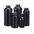 100 500 1000ml Food Grade HDPE Fluorinated Organic Solvent Bottles Black White Bottles for Food