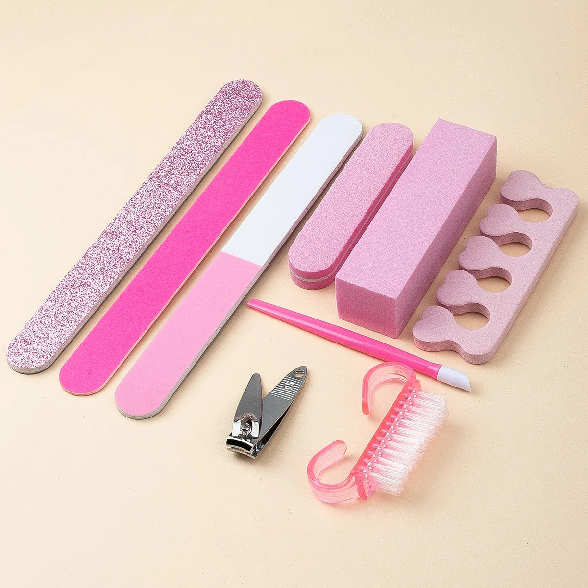 9pcs/sets Nail Art Buffer File Block Professional Manicure Tools Kit Rectangular Nail Files Brush Nail Art Tools