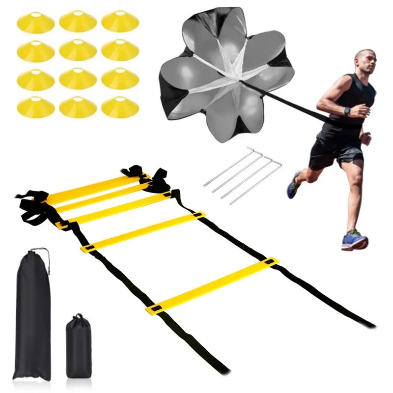 New Fashion Foldable Cone Set Adjustable Soccer Ball Training Equipment Made From Leather PVC Agility Ladder for Sports Use