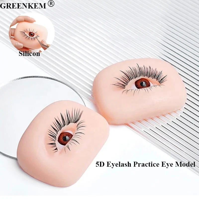 New 5D Eyelash Practice Eye Model Eyebrow Pattern Universal Eye Model Silicone Grafting Eyelash Style Display