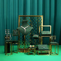 Luxury Jewelry Store Showcase Exhibitor Display Set Bust Necklace Pendant Rack Metal Jewelry Display Set Stand