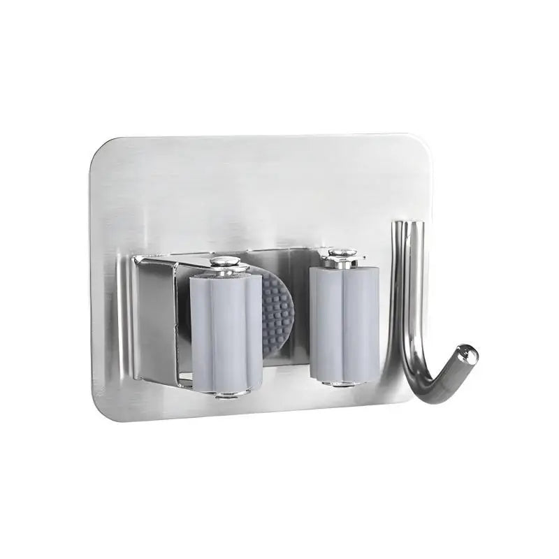 Functional  Stainless Steel Hardware Home Cleaning Wall Mount Stainless Steel Mop and Broom Holder for Broom Storage Clip