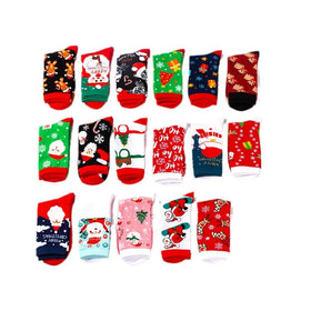 Hot Sale Custom Christmas 100% Cotton Crew Santa Clause Christmas Tree Elk pink Green Black White Colors Cute Unisex Socks