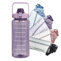 Clear Plastic Water Bottle Leakproof Tritan Bpa Free 2l Fitness Sports Water Jug With Time Marker Motivational Water Bottle