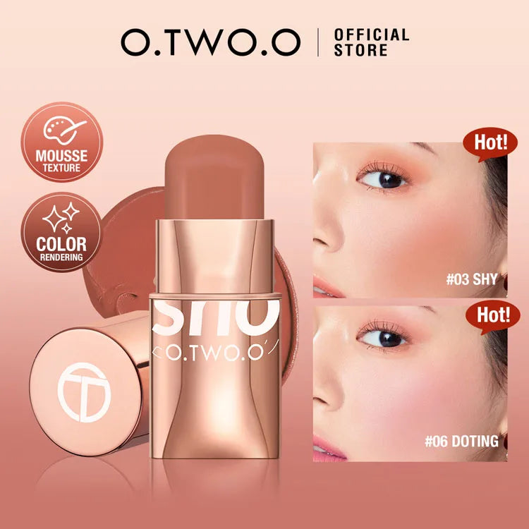 O.TWO.O Wholesale Customized Private Label 8 Colors Popsicle Shaped Blush Cream Multi-Function Blusher Gel