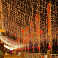 I820 LED Lights String Colorful Starry Curtain Lights Outdoor Waterproof Shopping Mall Festival Ceiling Decoration