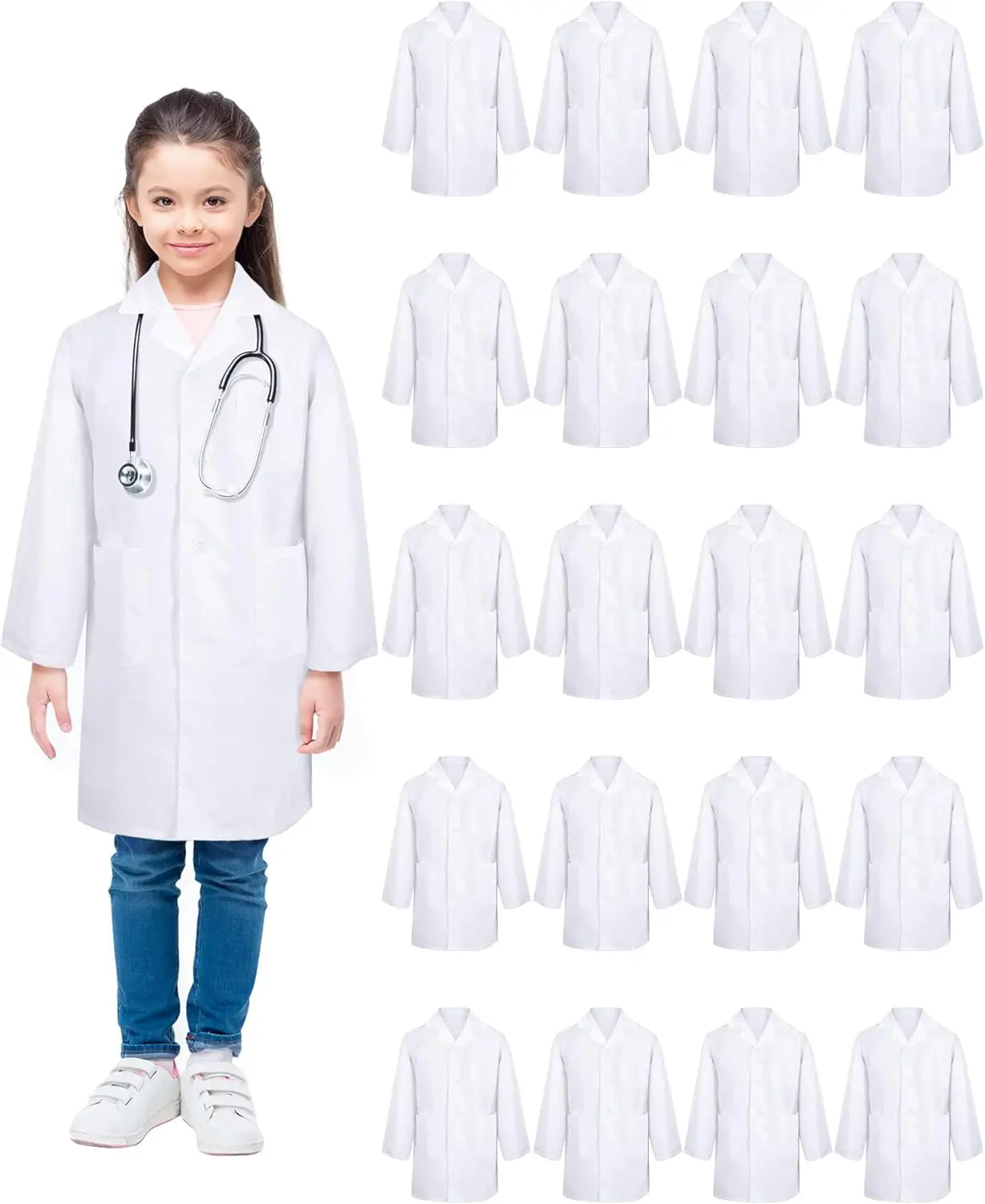 Lab Coat Costume Kit  Complete Set for Science Projects and Experiments Kids White Lab Coats Professional Lab Coat for Doctors