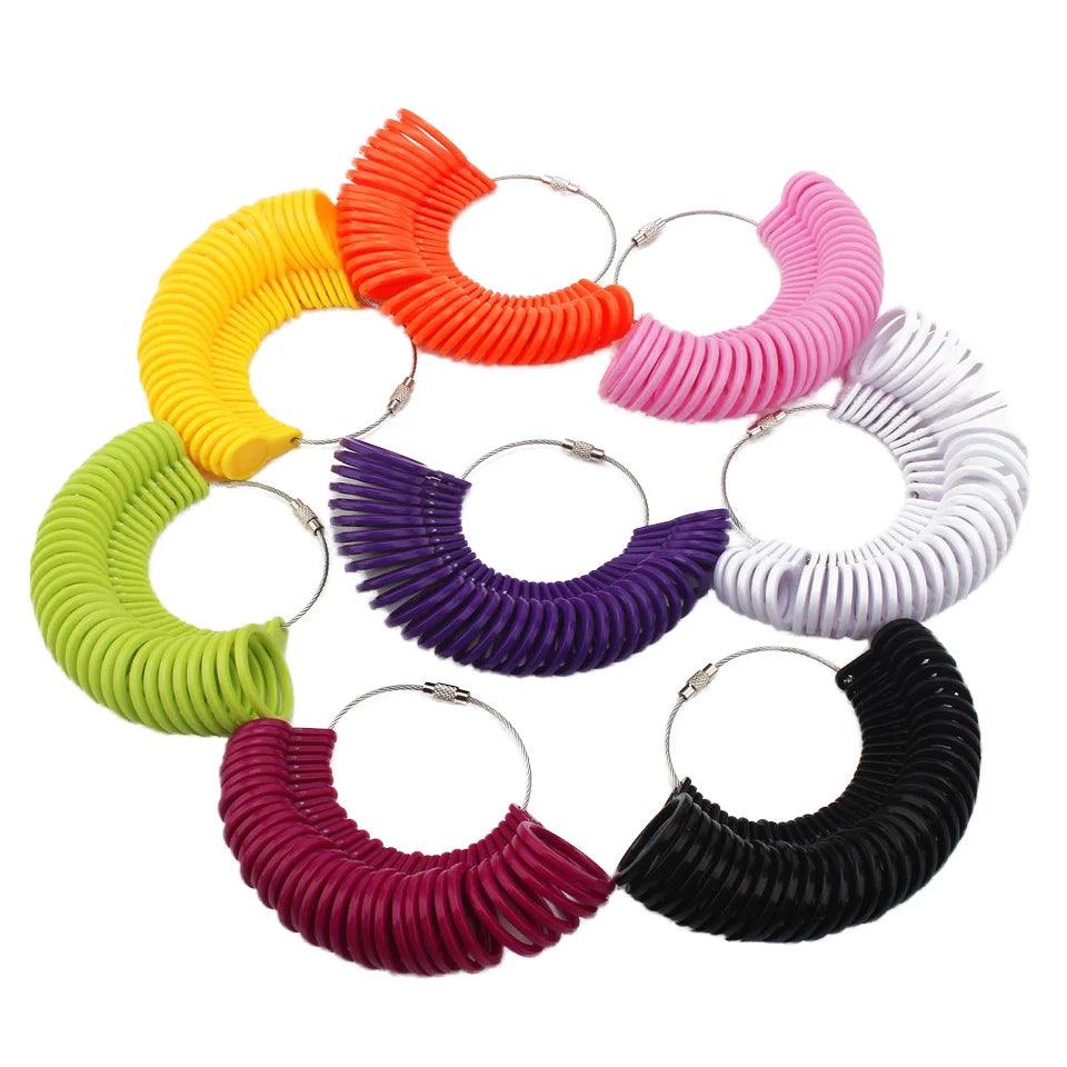 Factory Direct HK 1-33 Plastic Ring Measuring Tool Finger Size Gauge Set Jewelry Tool Ring Sizer