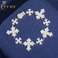 New Design 925 Sterling Silver Micro Pave Hip Hop Iced Out Jewelry Vvs Moissanite Diamond Men Cross Bracelet