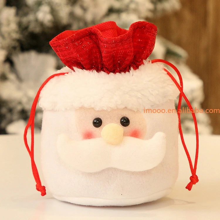 Snowman Elk Drawstring Storage Bag Christmas Candy Gift Bags Factory Price Xmas New Year Decor Hanging Ornaments