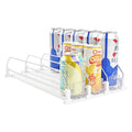 Sping Loaded Drink Bottle Can Shelf Pusher Organizer for Refrigerator