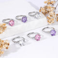 HOVANCI CZ Stones Customized Wedding Engagement Ring Accept 925 Sterling Silver Customize Wedding Ring