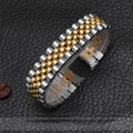 New Listing Luxury Breathable 316L Stainless Steel Watch Bands PVD Plating 5 Beads Deploymant Clasp Comfortable Wearing