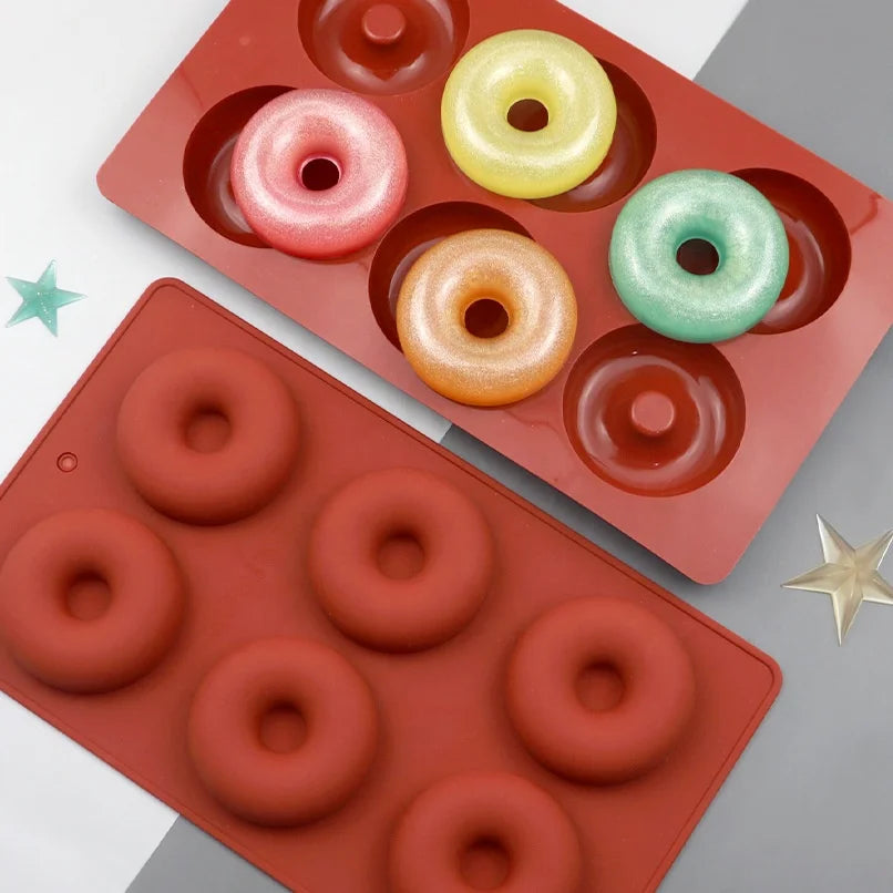 Wholesale  Silicone Baking Pan for Pastry Donuts Silicon Form Doughnut Mould DIY Cake Chocolate Bagels Dessert Bakery Tools